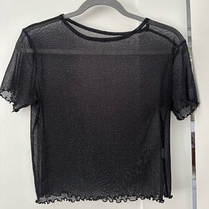 Brandy Melville | Sheer Sparkly Y2K Crop Top